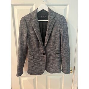 Zara Basic Gray Space Dye Knit Blazer Jacket sz S EUC